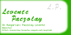 levente paczolay business card